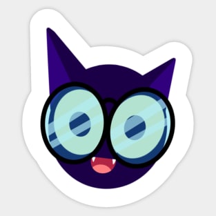 Nerdy and friendly bat Sticker